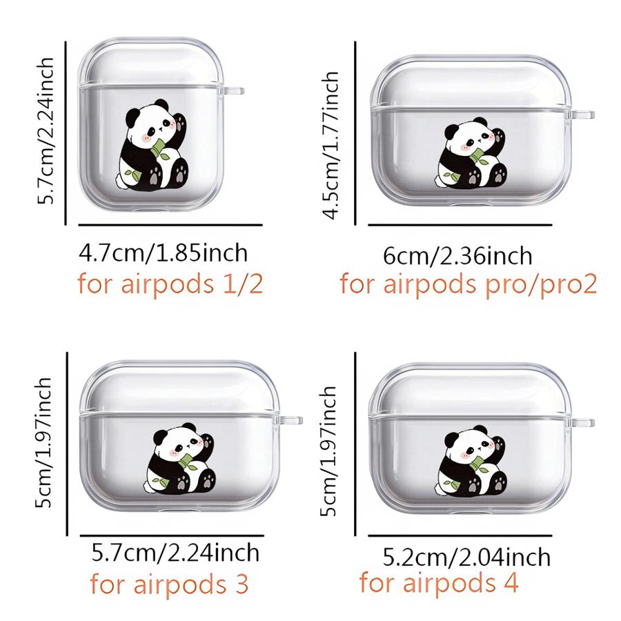 Cute Cartoon Panda Clear Earphone Cases Cover Case For Airpods 3 1 Pro2 4 2 Pro Pro3