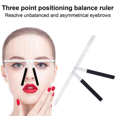 Augenbrauen-Positionierungslineal aus Edelstahl, Augenbrauen-Golden-Ratio-Messschieber, 3-Punkt-Positionierungslineal, Microblading-Augenbrauenführung, Messwerkzeug