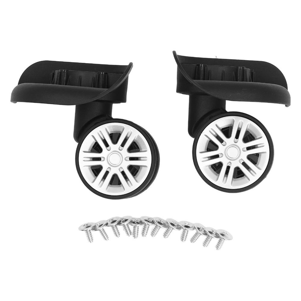 

1 Pair Durable Mute Swivel Luggage Wheels Easy Installation Black Replacement Wheels Suitcase Wheels Trolley Suitcases чорний