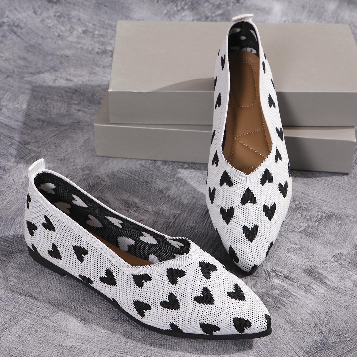 

Большие размеры, плоские туфли с плетеным узором, женские, весна-лето 2025, новые туфли-лодочки с заостренным носком и неглубоким горлом для женщин 43 белый