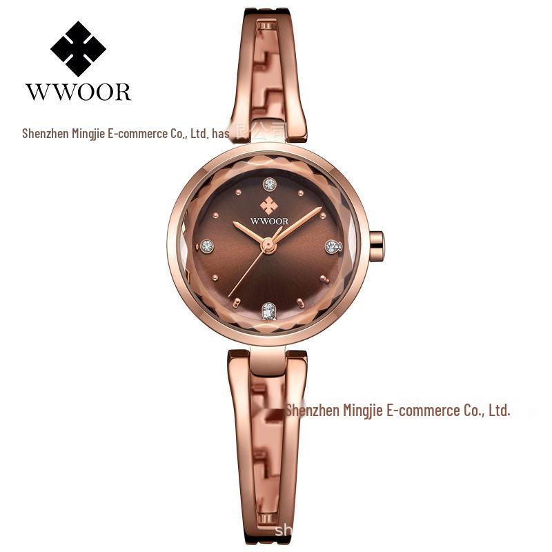 WWOOR Love 8866 Trendy Women s Quartz Watch - Simple, Casual, Waterproof Steel Band