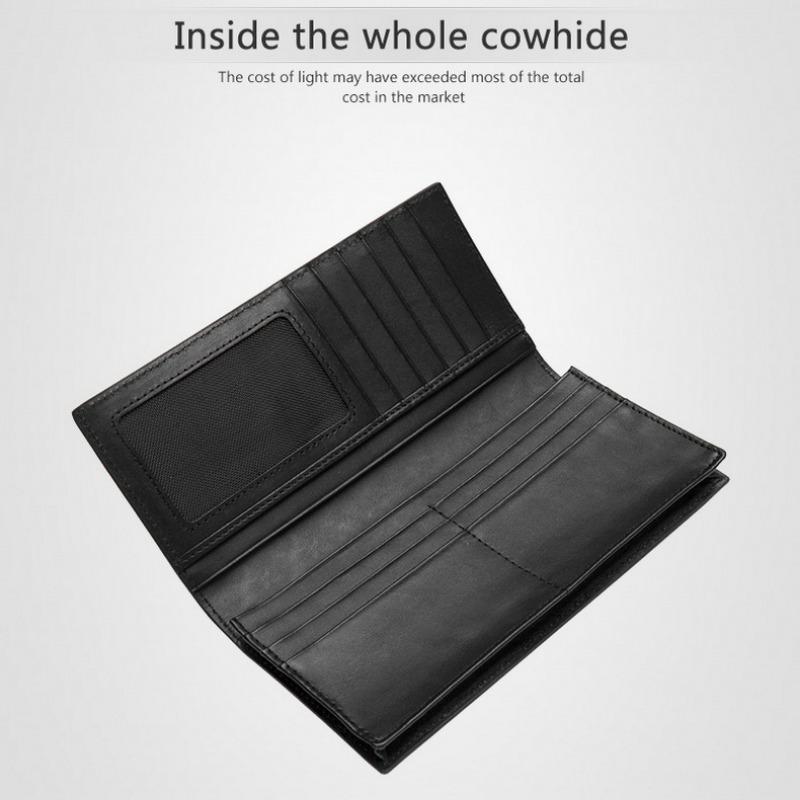High-end luxury cow leather woven wallet generation men's large-capacity multi-card RFID two-fold wallet