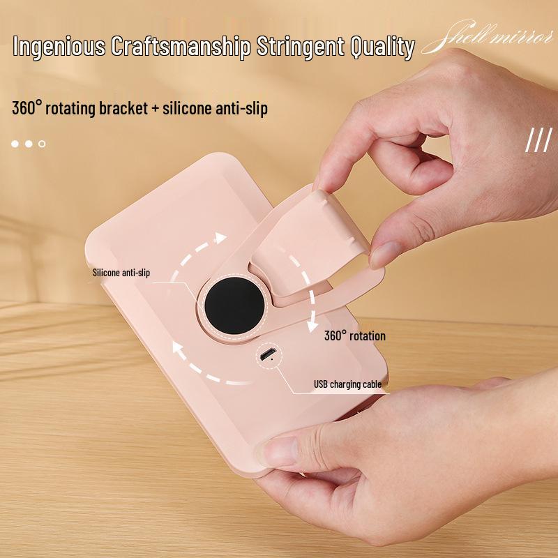 Portable LED Makeup Mirror with Lights - Desktop, Dorm, Car Vanity