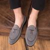 Loafers men Korean version of the trend British fringe men's shoes suede sanded bean shoes a slip-on small leather shoes