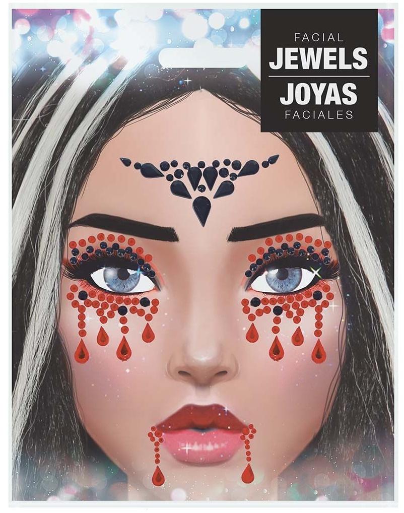 Bloody Vampire Face Crystal Stickers