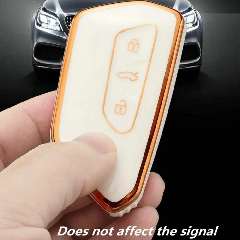 TPU Bilnyckelskal Skydd Skal Nyckelring för VW Volkswagen Golf 8 MK8 ID3 ID4 Cupra Skoda Octavia A8 SEAT Leon MK4 Formentor Tarraco