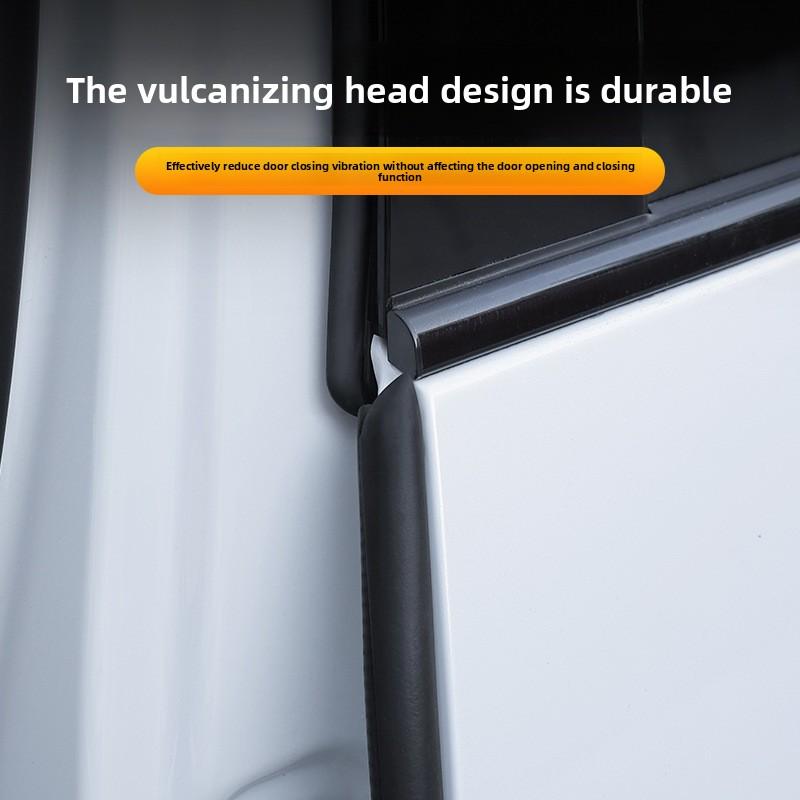 2pcs Car Rubber Weatherstrip Car B-pillar Sealing Strip with Steel Bar Car Door Edge Seal Strip Sound Insulation Sealing Strips