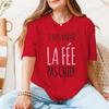 New Fashion Tee Tops France Funny Letter Manche Courte Humour Je Suis Une Fée Graphic Tshirt Girl Y2K Shirt Harajuku Streetwear