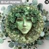 TreeWomanCraft Metal Wall Art Wreath Hand Painted 2D Sign Home Decor