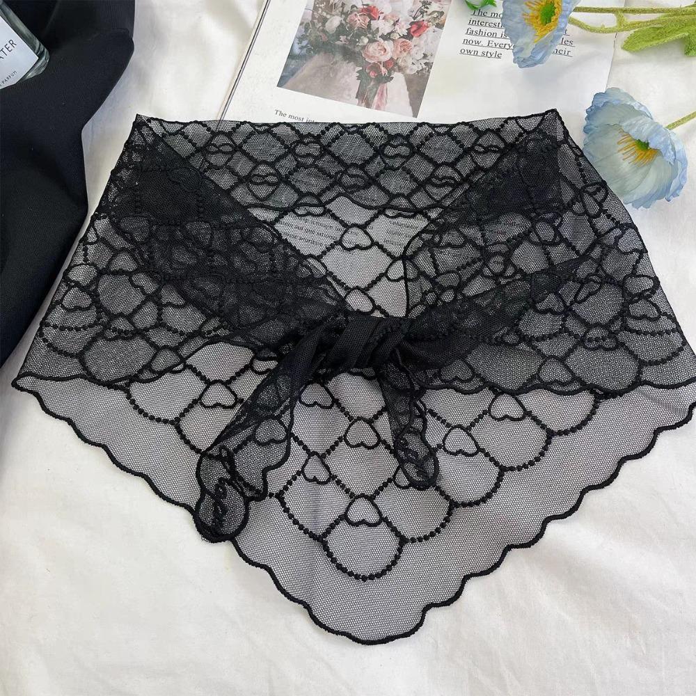 Embroidery Lace Scarf Hollow Out Hair Scarf Headband Vintage Foulard Bandana  for Women