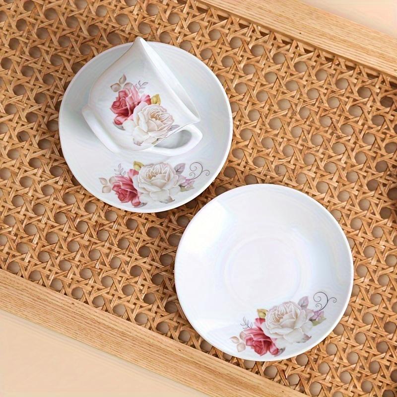 12pcs Ceramic Tea Set European Style Floral Ceramic Tea Set Include 6 Cups And 6 Plates Coffee Set For Home Tea Party Garden Party Coffee Shop Tea Acc