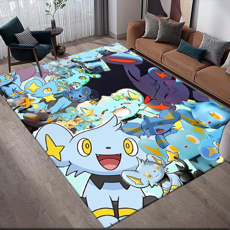 

Pokemon Cartoon Illustration Square Area Rug, Non-Slip Floor Mat for Bedroom, Perfect Gift for Anime Fans.chl 60x90cm