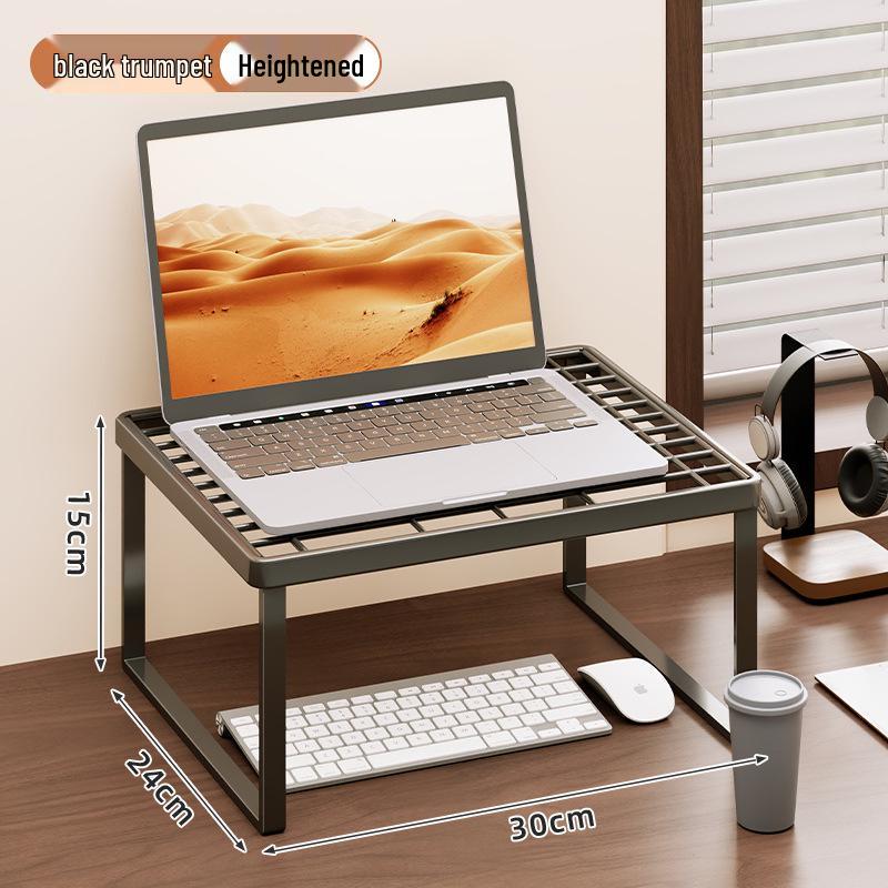 Iron Art Desktop Laptop Stand with Cooling Base and Monitor Bracket