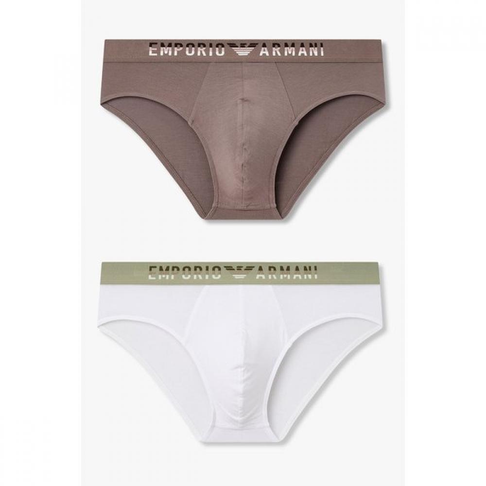 

Emporio Armani Men S Brief 2 Piece Set TOne On TOne Jacquard Logo 0816111009 S(95)