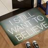 The X-Files I Want To Believe Floor Mat Soft Flannel Rug Non-Slip Absorbent Mat For Bathroom Bedroom Home Decor