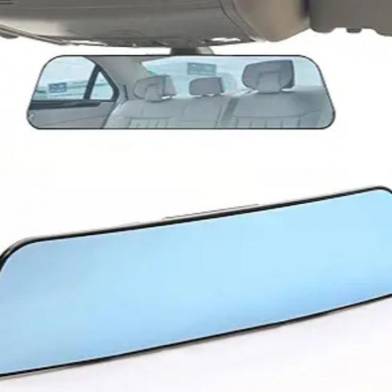 11.8 Inch Panoramic Anti-Glare Rearview Mirror, Car Interior Blue Upgraded