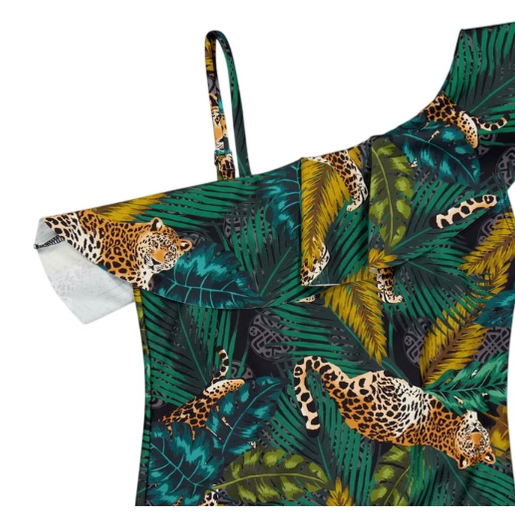 Biba Girls Asymmetrischer Einteiler mit Dschungelprint