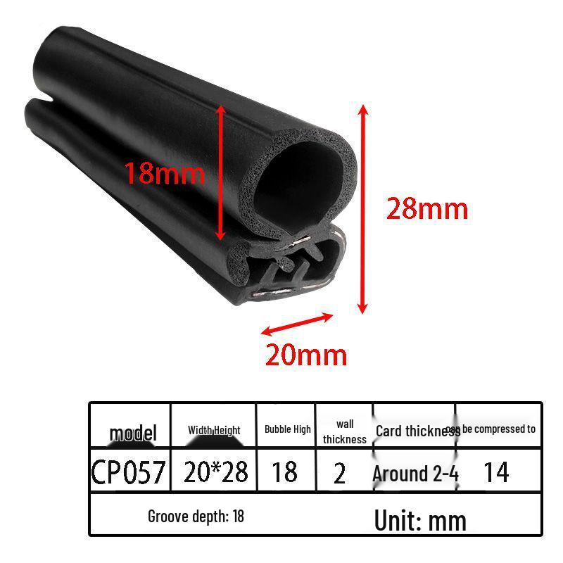 Customizable EPDM U-Shaped Rubber Sealing Strip for Electrical Cabinets and Car Doors
