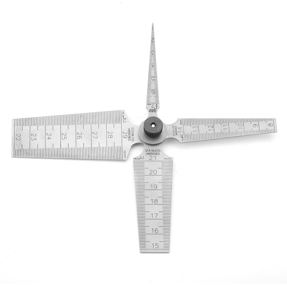 Gap Gage Hole Size Gage 1 Set Stainless Steel Welding Taper Feeler Gauge Rulers Hole Inspection Tool Taper Gauge Feeler Gauge 0-29mm