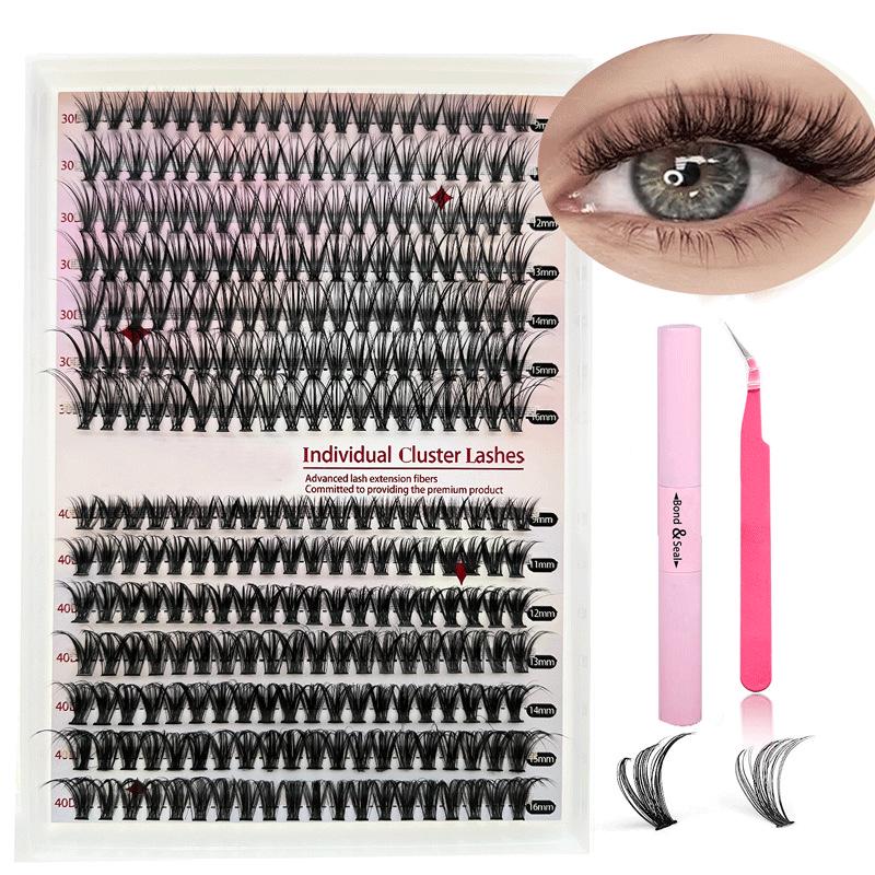 Eyelash Book: Large Capacity False Eyelashes Pack with 640 Clusters in 30D/40D/50D Styles