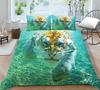 Bedding Two Or Three-Piece Set Tiger Series Polyester Fabric