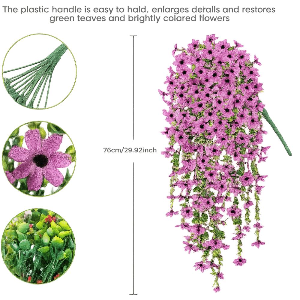 

Multicolor Violet Artificial Flower Green Eucalyptus DIY Accessories Simulation Flower Vine Hanging Decoration Silk Petals фиолетовый