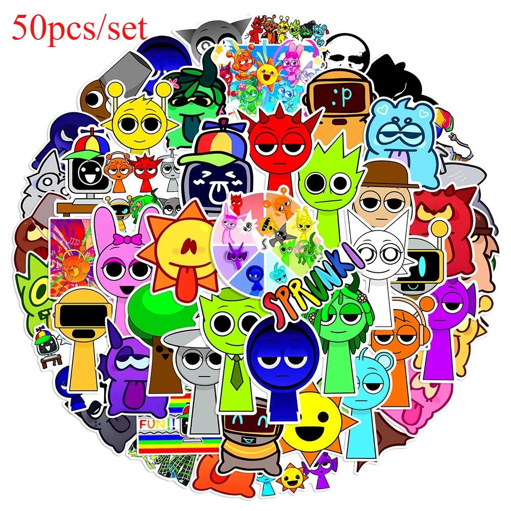 50/100PCS Stickers Funny Music Game Decals DIY Phone Luggage Laptop Skateboard Guitar Bike Car Sticker