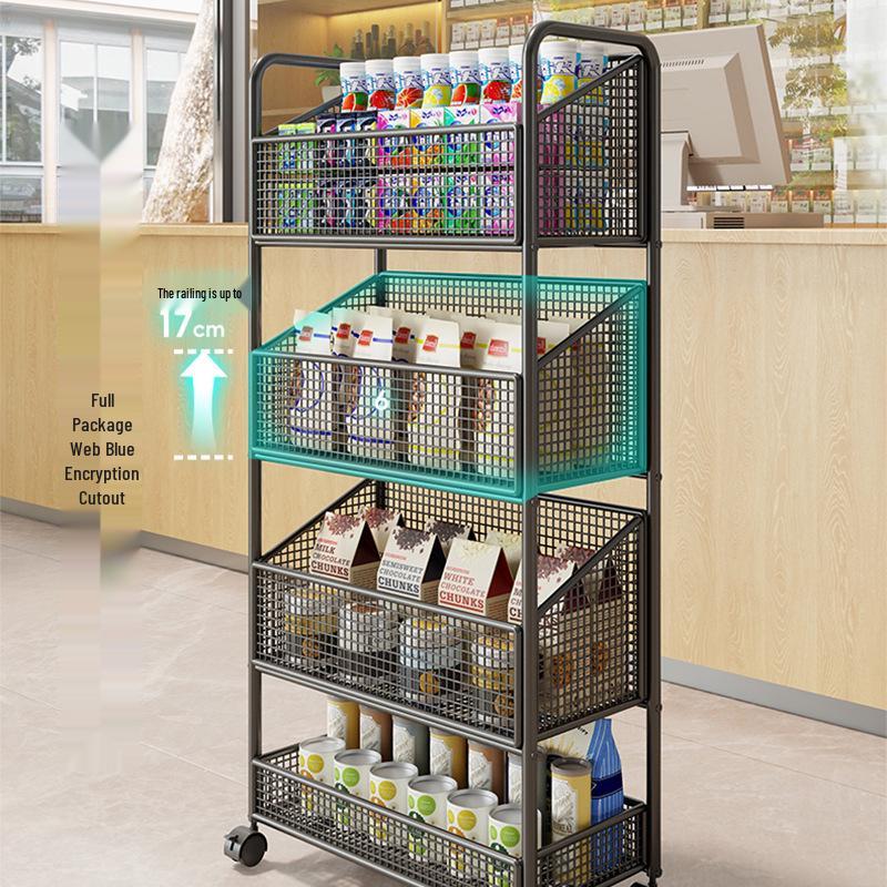 Multi-Layer Display Rack for Snacks, Baby Items, and Stationery in Convenience Stores and Pharmacies