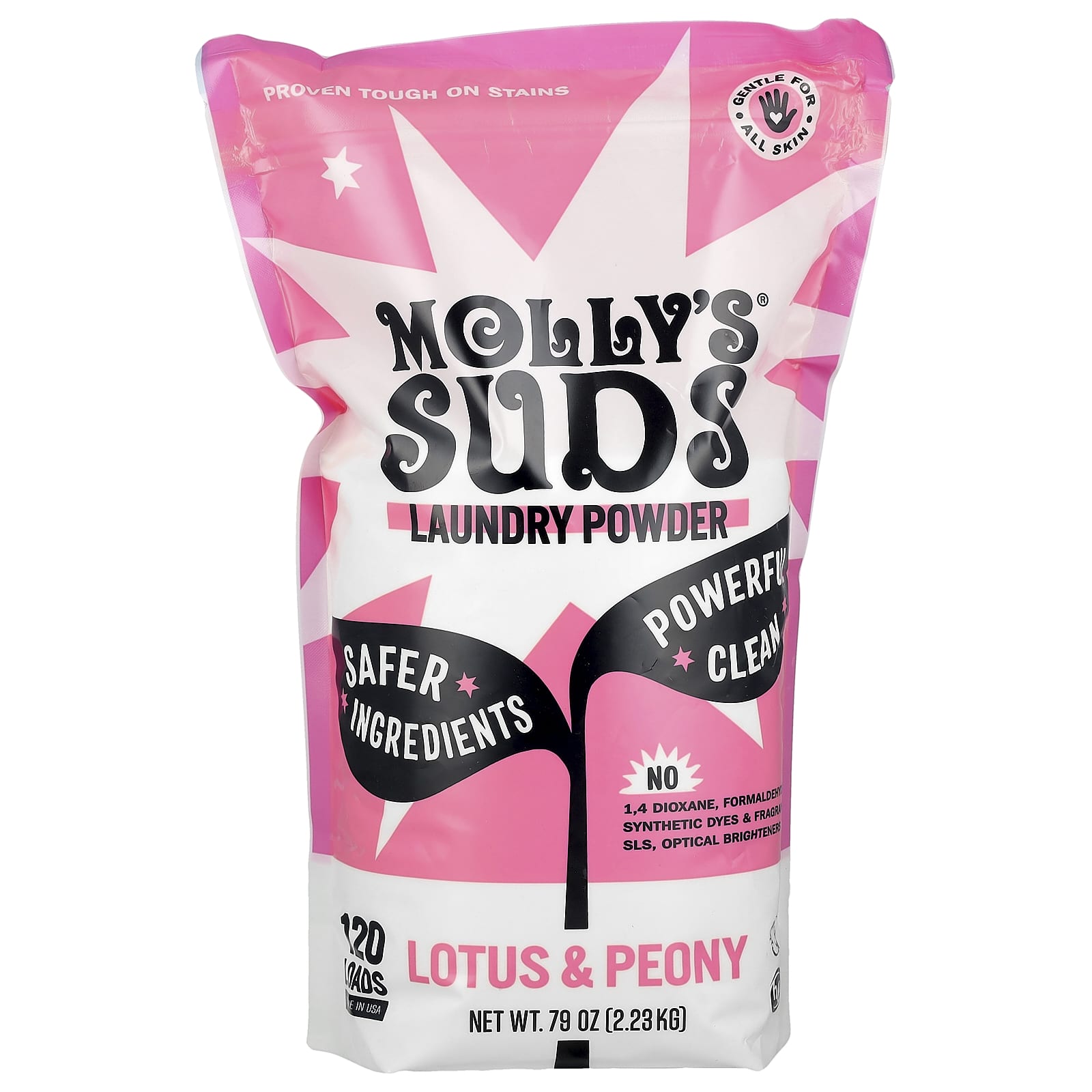 

Molly s Suds Стиральный порошок, Лотос и пион, 2,23 кг(79 унций)