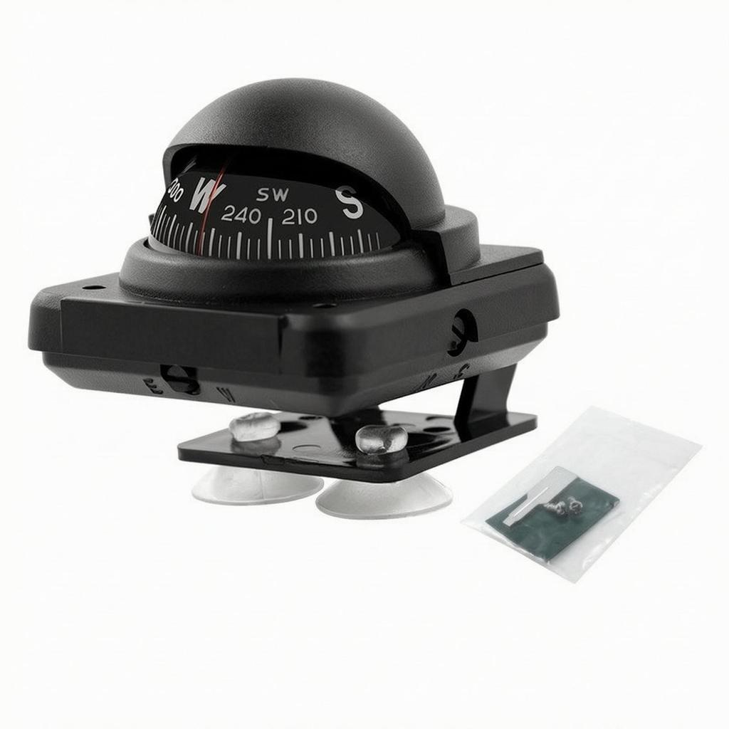 Navigation Compass with Suction Cups Compact for Road Trips