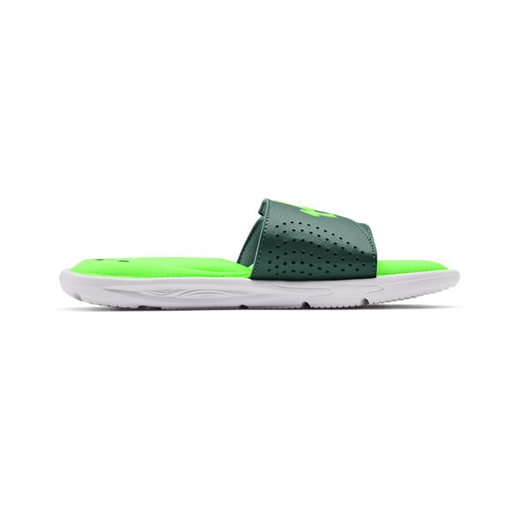 Under Armour Ignite Series Comfortable Versatile Kids Slippers Kids Slippers Green White 3022728-103
