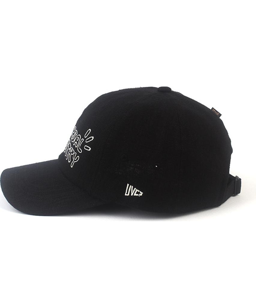 Yunibeosyeolkemiseuteuli Kitch Linen Black Ballcap Linen Hat