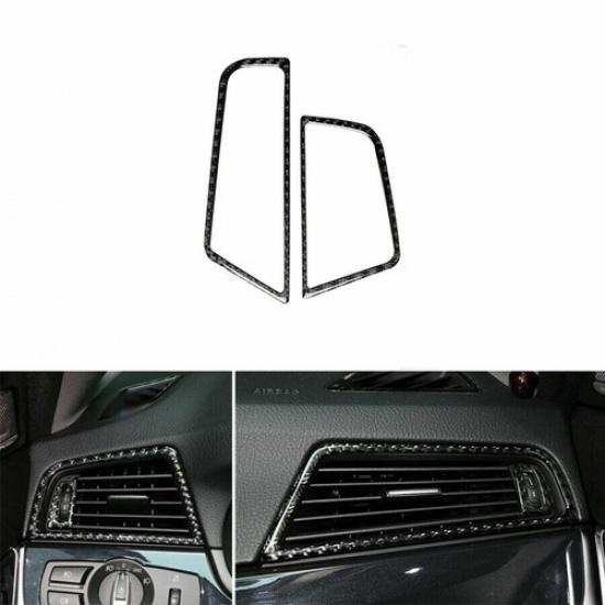 For BMW 5 Series F10 2011-17 Carbon Fiber Dashboard Side Air Outlet Trim Cover