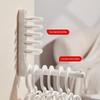 Space-Saving Foldable Clothes Hanger Organizer With Hooks - Brushed Finish, Plastic Storage Rack For Home Organization
