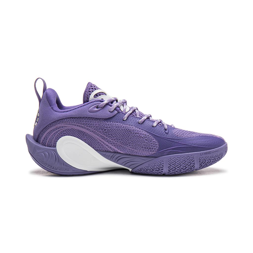 Li Ning DLO1 Dämpfung Rutschfest Abriebfest Rückprall Griff Niedriger Schaft Basketballschuhe Herren Glockenblumenlila ABPV009-8