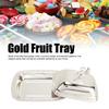 Gold Fruit Tray European   Metal Fruit Plate Table Decoration with Lid for Snacks Candies Desserts