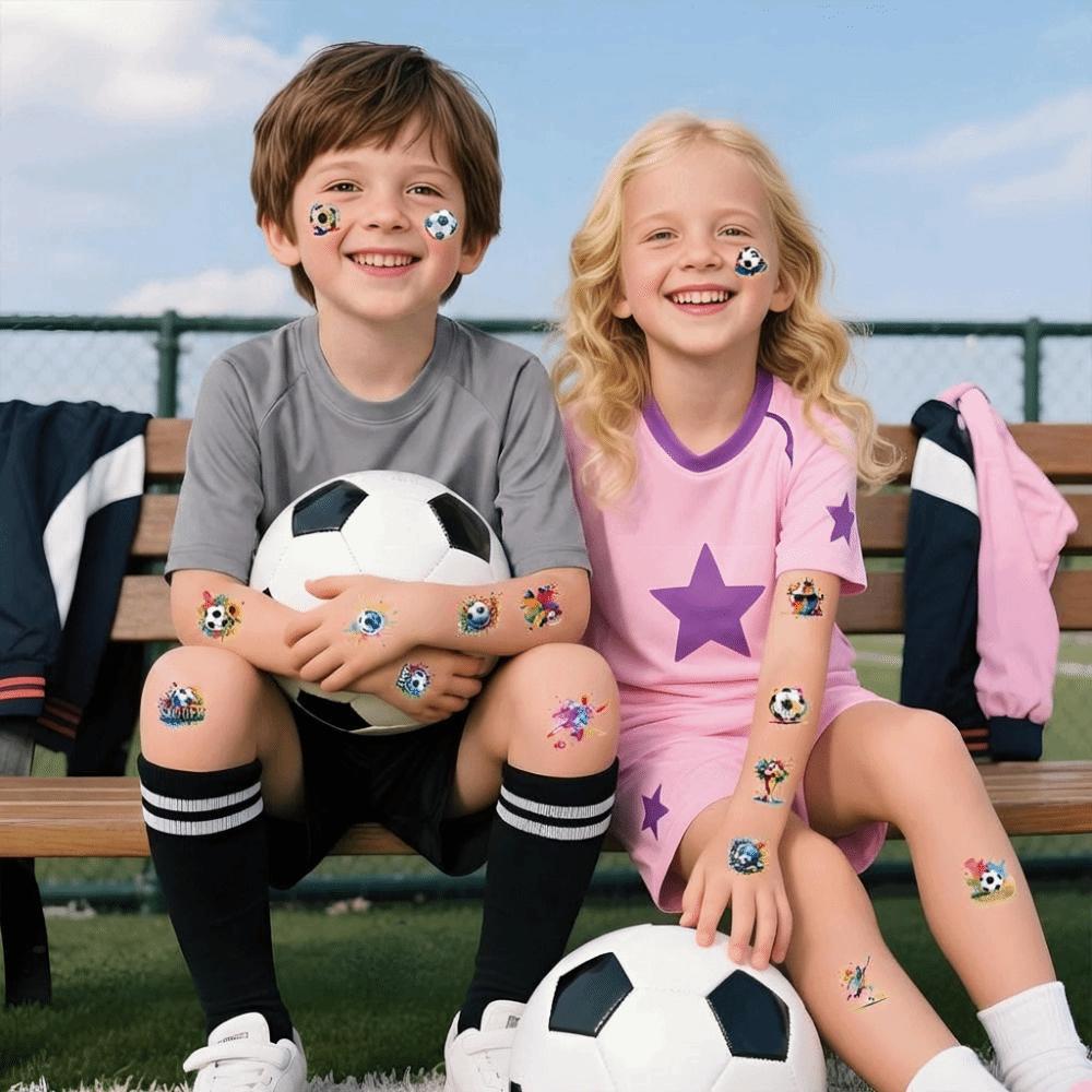 10Pcs Waterproof Football Tattoo Sticker Removable Water Transfer Tattoo Sticker  Sports Event