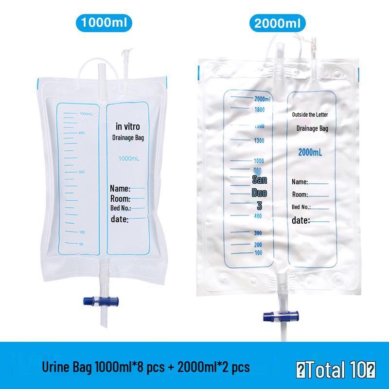 Urinauffangbeutel für bettlägerige Patienten - Auslaufsicheres Design für Inkontinenz, Geeignet für ältere Männer und Frauen