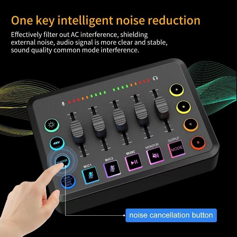 New BM800 Condenser Microphone F9 Sound Card Cross-Border Streamer Computer Recording Stand Complete Streaming Kit