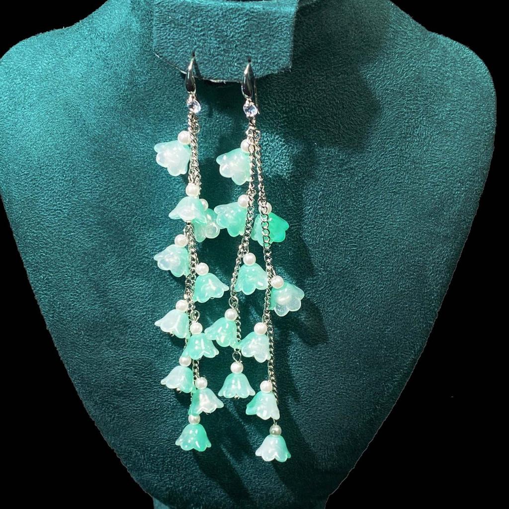 Lily Of The Valley Earrings Long Fringed Earrings Sweet And Cute Super Fairy Earrings