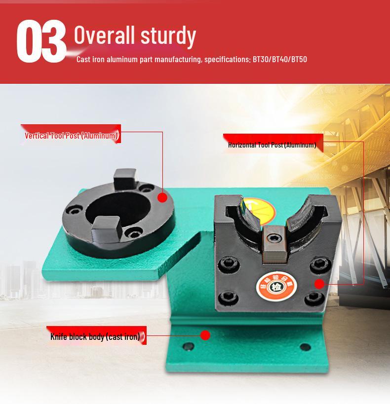 Locking Tool Holder for BT30/BT40/BT50 - Aluminum One-Piece Dual-Use Vertical/Horizontal CNC Disassembly
