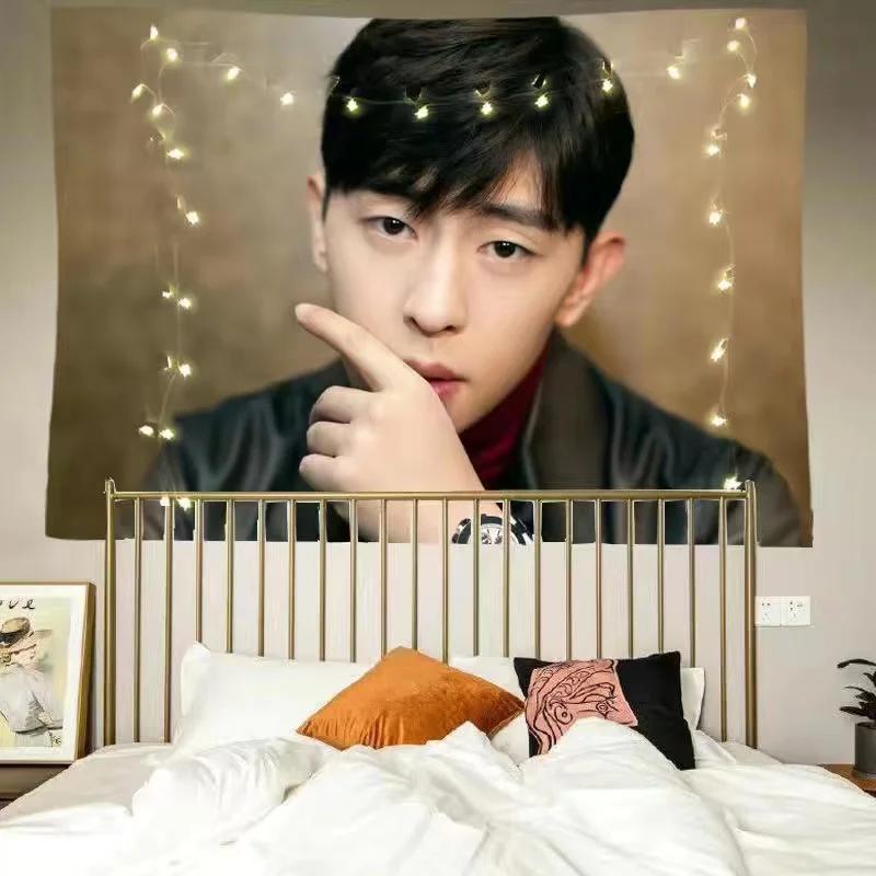 Celebrity support tapestry polyester wall hanging Kpop style fan decoration bedroom dormitory photos wall background decoration