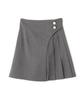 Jill by Jill Stuart Women's Linen-Like Synthetic Suiting Skirt, Gray