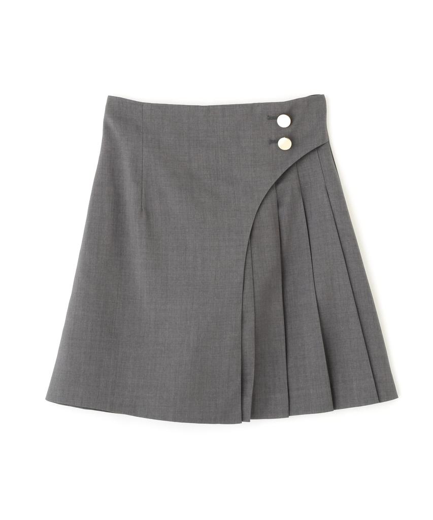 Jill by Jill Stuart Women's Linen-Like Synthetic Suiting Skirt, Gray