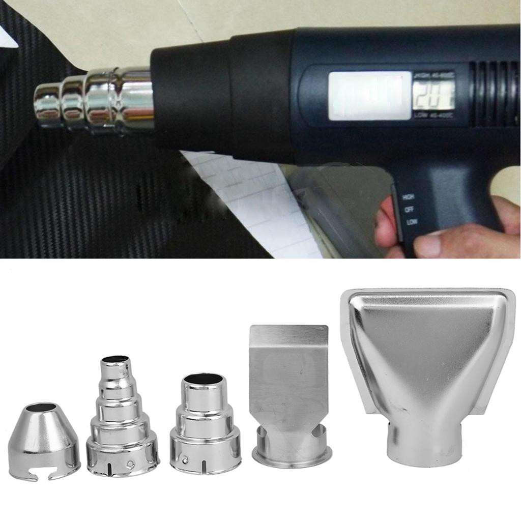 5pcsset Stainless Steel Hot Air Gun Nozzles Heat Blower Accessories