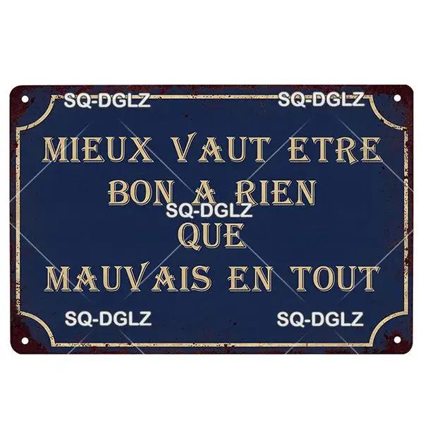 

Vintage French Retro Metal Tin Sign France Place Plaque for Bar Pub Club Wall Decor Decorative Iron Painting Plate 20x30cm