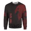 Herren Rundhals Pullover Sweatshirt Stil 3D Digital Tattoo Gedrucktes Langarm Basic Shirt
