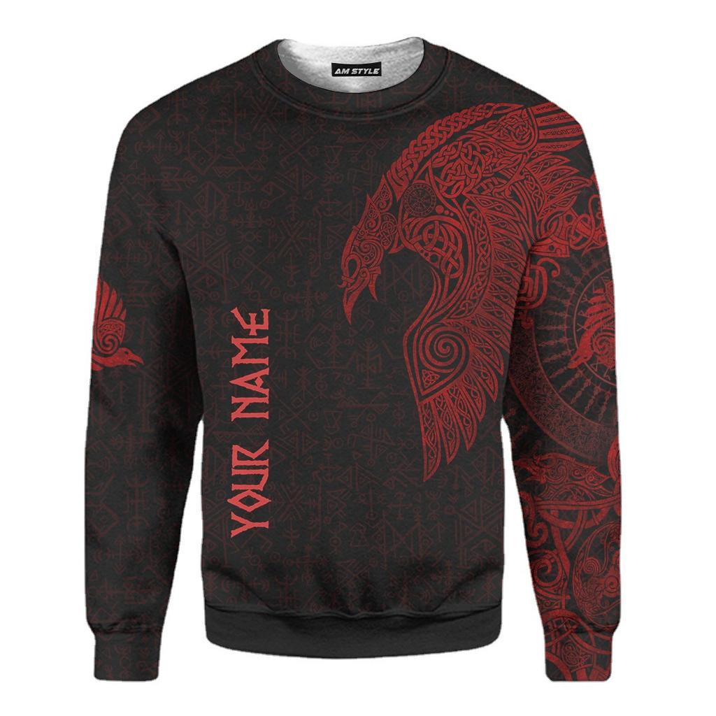 Herren Rundhals Pullover Sweatshirt Stil 3D Digital Tattoo Gedrucktes Langarm Basic Shirt