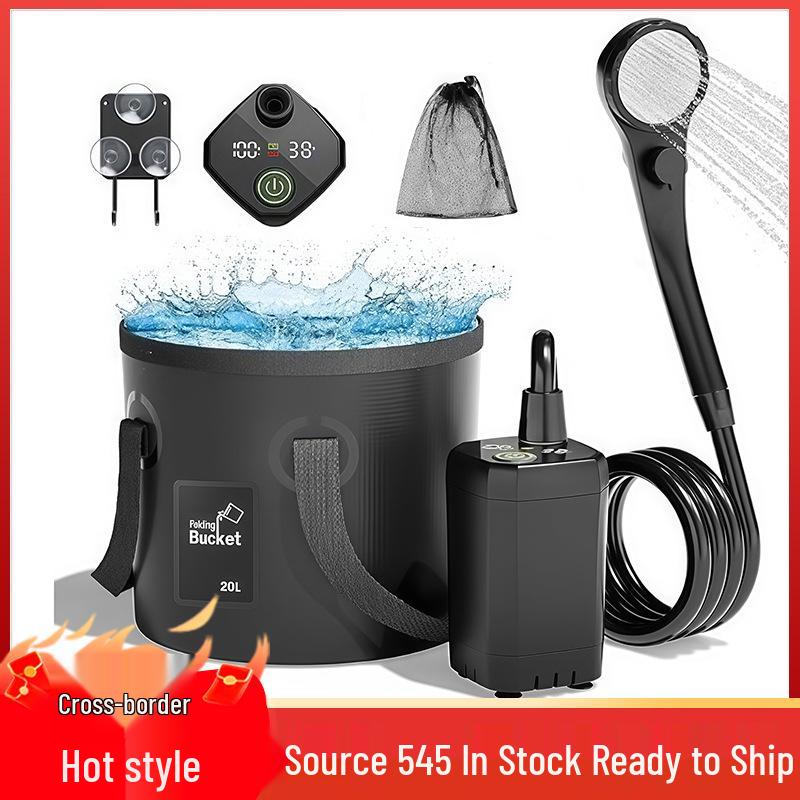 Portable Electric Shower Head Set for Outdoor and Home Use