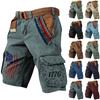 Men's Summer Printed Outdoor Shorts Men's Loose Multi-Pocket Shorts